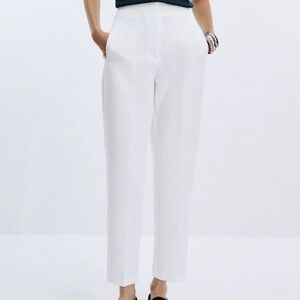 Zara White High Waisted Pants
